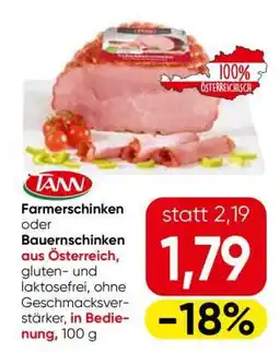 Eurospar Farmerschinken oder Bauernschinken aus Österreich Angebot