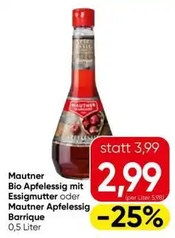 Eurospar Mautner Bio-Apfelessig mit Essigmutter oder Mautner Apfelessig Barrique Angebot