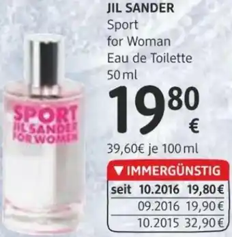 dm Jil Sander Sport Woman 50ml Angebot