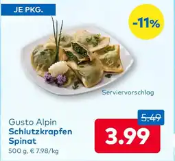 T&G Gusto Alpin Schlutzkrapfen Spinat Angebot