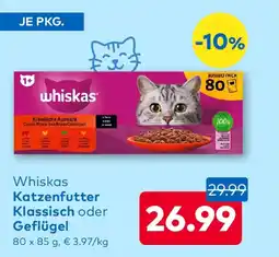 T&G Whiskas Katzenfutter Klassisch oder Geflügel Angebot