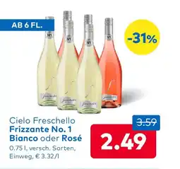 T&G Cielo Freschello Frizzante No. 1 Bianco oder Rosé Angebot