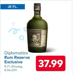 T&G Diplomatico Rum Reserva Exclusiva Angebot
