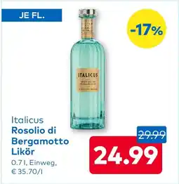 T&G Italicus Rosolio di Bergamotto Likör Angebot
