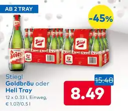 T&G Stiegl Goldbräu oder Hell Tray Angebot
