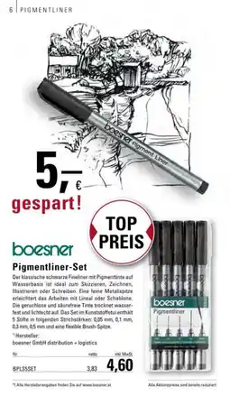 boesner Pigmentliner Set Angebot