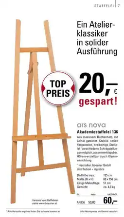 boesner Akademiestaffelei Angebot