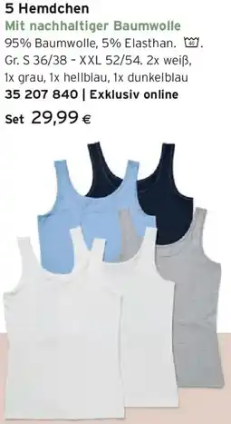 Tchibo Eduscho 5 Hemdchen Angebot