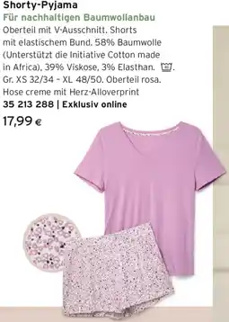 Tchibo Eduscho Shorty-Pyjama Angebot