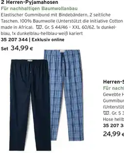Tchibo Eduscho 2 Herren-Pyjamahosen Angebot