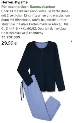 Tchibo Eduscho Herren-Pyjama Angebot
