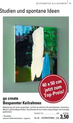 boesner Go create bespannter keilrahmen Angebot