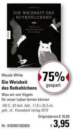 boesner Maude White Die Weisheit des Rotkehlchens Angebot