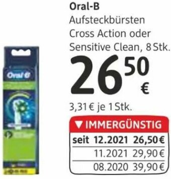dm Oral-B Aufsteckbürsten Cross Action Oder Sensitive Clean Angebot