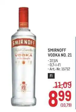 Metro Smirnoff Vodka No. 21 Angebot