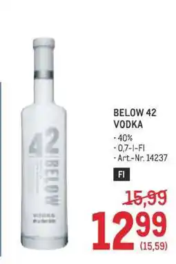 Metro Below 42 Vodka Angebot