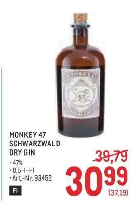 Metro Monkey 47 Schwarzwald Dry Gin Angebot