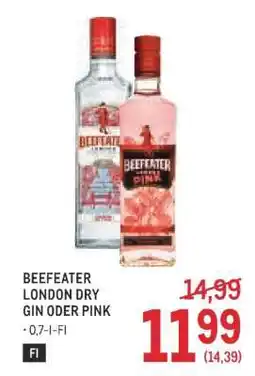 Metro BEEFEATER LONDON DRY GIN ODER PINK Angebot