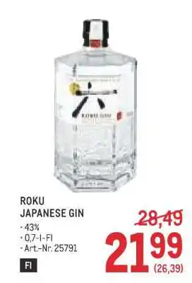 Metro Roku Japanese Gin Angebot