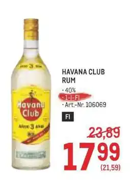 Metro Havana Club Rum Angebot