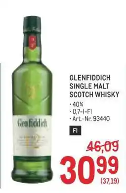 Metro Glenfiddich Single Malt Scotch Whisky Angebot