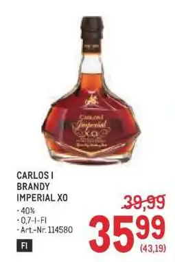 Metro Carlos I Brandy Imperial XO Angebot