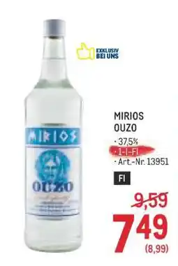 Metro Mirios Ouzo Angebot
