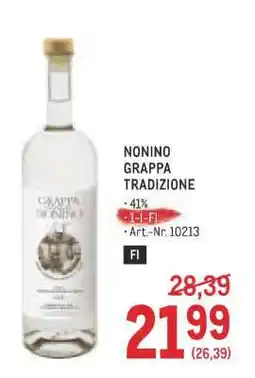 Metro Nonino Grappa Tradizione Angebot
