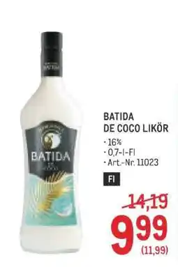 Metro Batida De Coco Likör Angebot