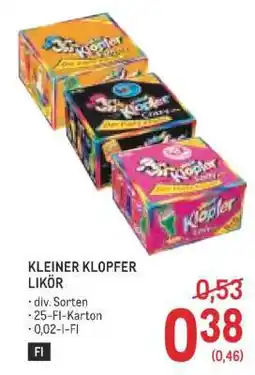 Metro Kleiner Klopfer Likör Angebot