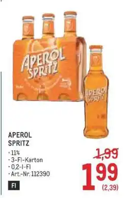 Metro Aperol Spritz Angebot