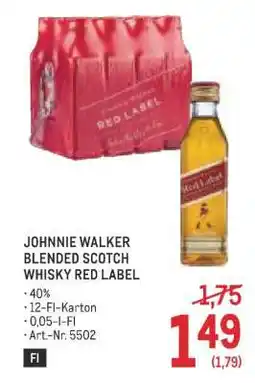 Metro Johnnie Walker Blended Scotch Whisky Red Label Angebot