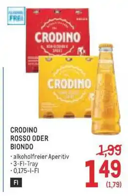 Metro CRODINO ROSSO ODER BIONDO Angebot