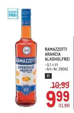 Metro RAMAZZOTTI ARANCIA ALKOHOLFREI Angebot