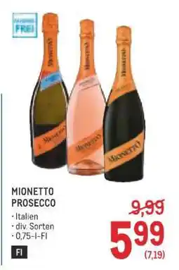 Metro Mionetto Prosecco Angebot