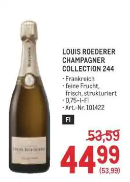 Metro LOUIS ROEDERER CHAMPAGNER COLLECTION 244 Angebot