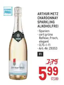 Metro ARTHUR METZ CHARDONNAY SPARKLING ALKOHOLFREI Angebot