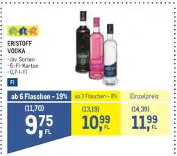 Metro Eristoff Vodka Angebot