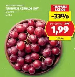 Hofer TRAUBEN KERNLOS ROT Angebot