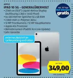 Hofer IPAD 10 5G - GENERALÜBERHOLT Angebot