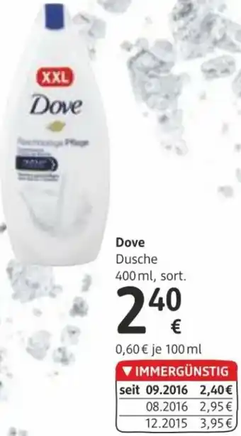 dm Dove Dusche 400ml Angebot