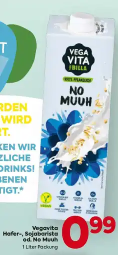 Billa Vegavita Hafer-, Sojabarista od. No Muuh Angebot
