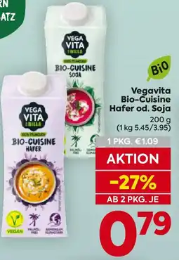 Billa Vegavita Bio-Cuisine Hafer od. Soja Angebot