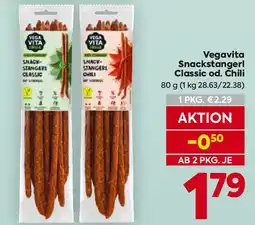 Billa Vegavita Snackstangerl Classic od. Chili Angebot