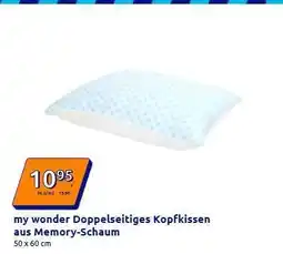Action my wonder Doppelseitiges Kopfkissen aus Memory-Schaum Angebot