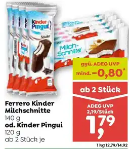 ADEG Ferrero kinder milchschnitte od. kinder pingui Angebot