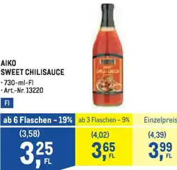Metro Aiko sweet chilisauce Angebot