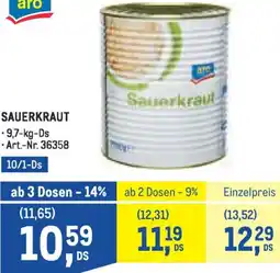 Metro Sauerkraut Angebot