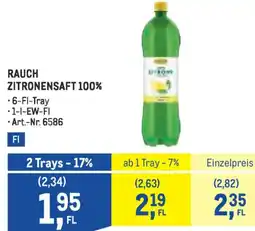 Metro Rauch zitronensaft 100% Angebot