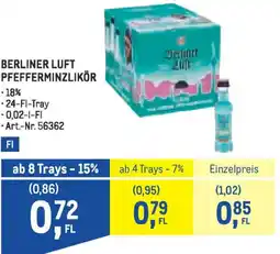 Metro Berliner luft pfefferminzlikör Angebot